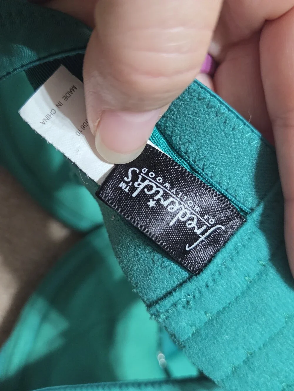Fredericks Of Hollywood Teal Grean Underwire Bra Womens Suze 38F Pushup